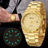 BERNY-Men Automatic Gold Dress Watch- Interchangeable Bezel- AM141M