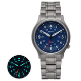 BERNY-Men Quartz Titanium Field Watch-T2596MS