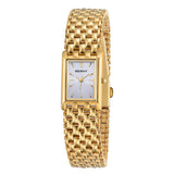 2166L-gold watch with white dial