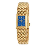 2166L-gold watch with blue dial