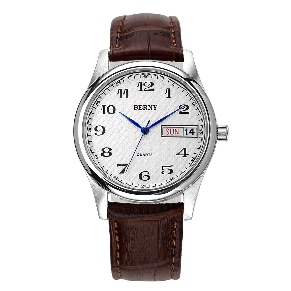 BENRY-Men Quartz Dress Watch-2623M-B with white dial