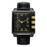 BERNY-Men Quartz Retro Square Watch-2812VM