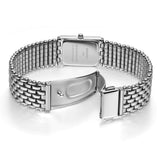 BERNY-Women Quartz Square Silver Watch-2066L