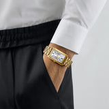 BERNY-Men Quartz Square Gold Watch-2934