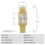 BERNY-Men Quartz Square Gold Watch-2934