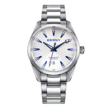 AM131M-B-white sunburst dial with blued-steel hands and indices