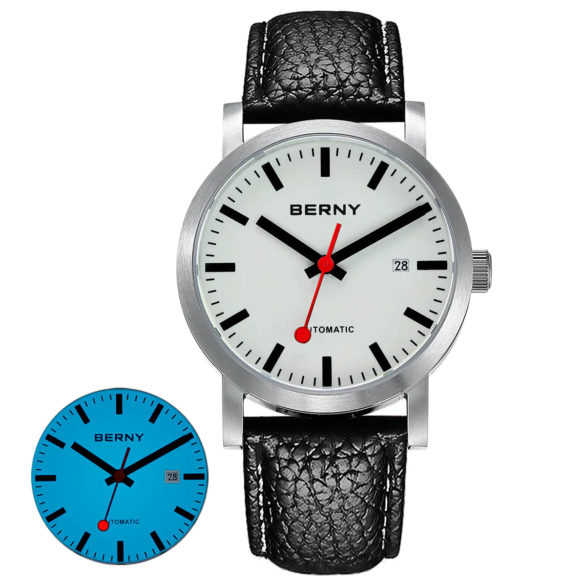 BERNY-Men Automatic Full-Lume Railroad Watch V3-AM138M-L