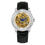 BERNY-Men Automatic Skeleton Gold Watch-AM7018M