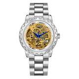 BERNY-Men Automatic Skeleton Gold Watch-AM7018M