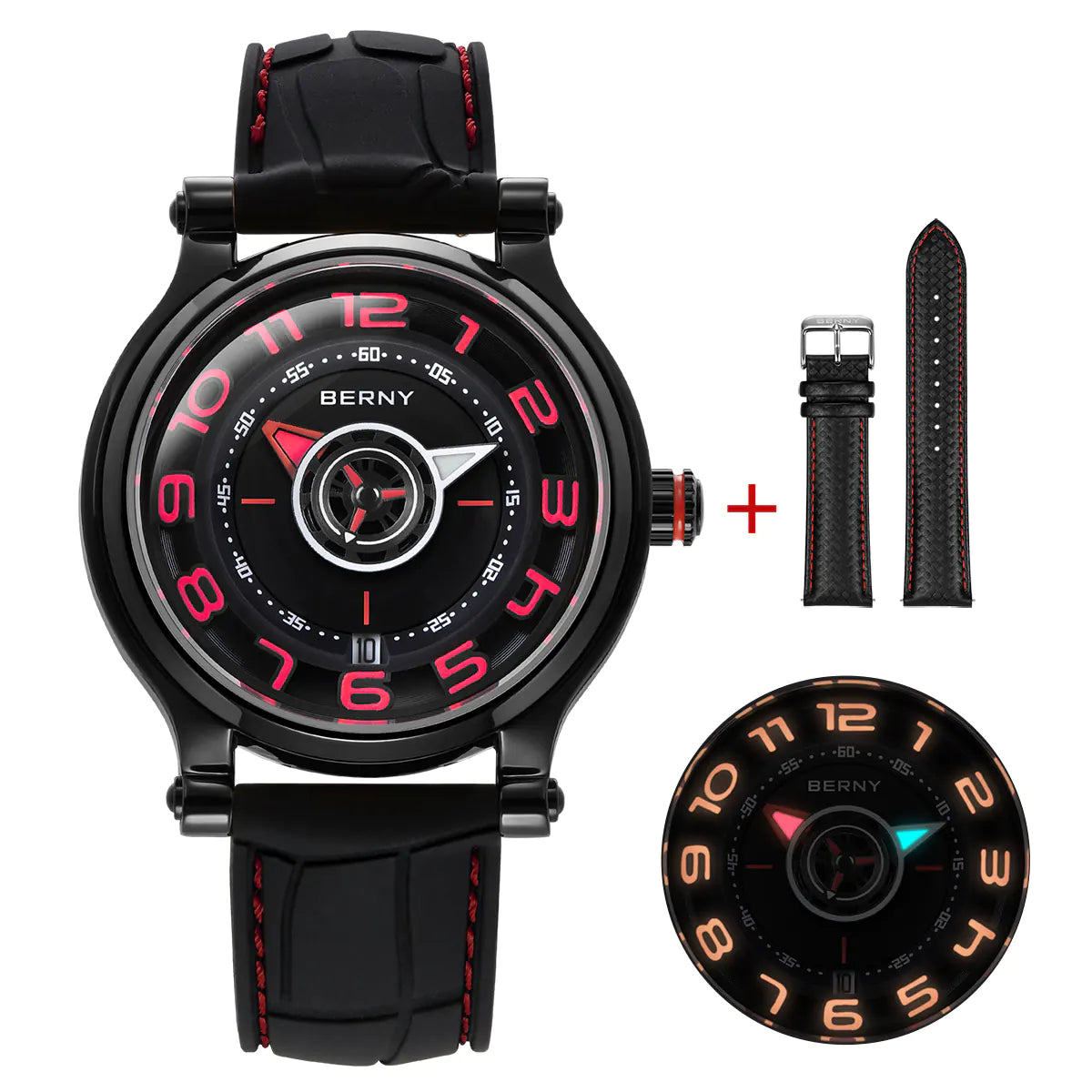 BERNY Men Automatic Racing Watch-AM053VM