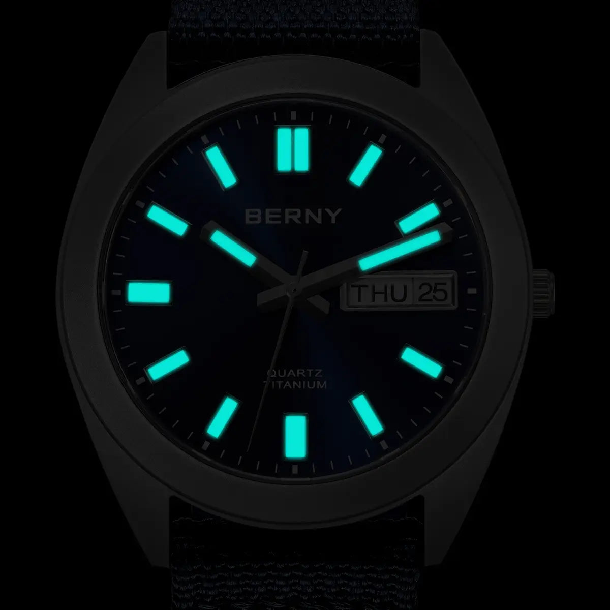 BERNY-Men Quartz Titanium Dress Watch-T2567M